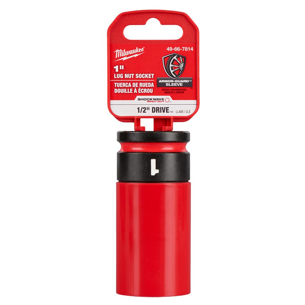 Milwaukee SHOCKWAVE Impact Duty Socket 1/2 Drive 1″ SAE Lug Nut Wheel - Ascmtools