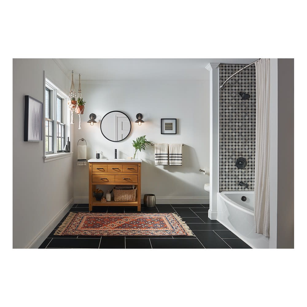 Moen Arlys Bathroom Faucet Black 1 Handle Low Arc Low Profile - Ascmtools