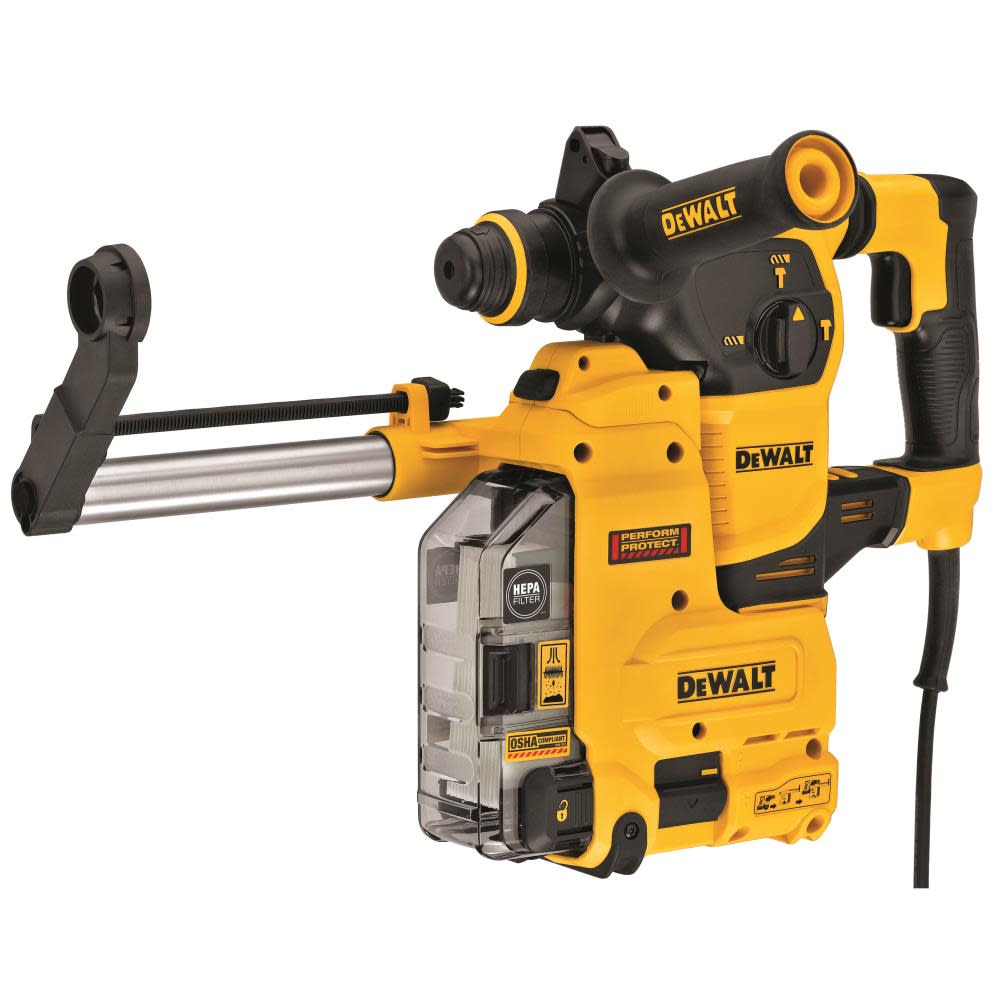 DEWALT 1-1/8-in SDS-plus Keyless Rotary Hammer with Dust Extractor - Ascmtools
