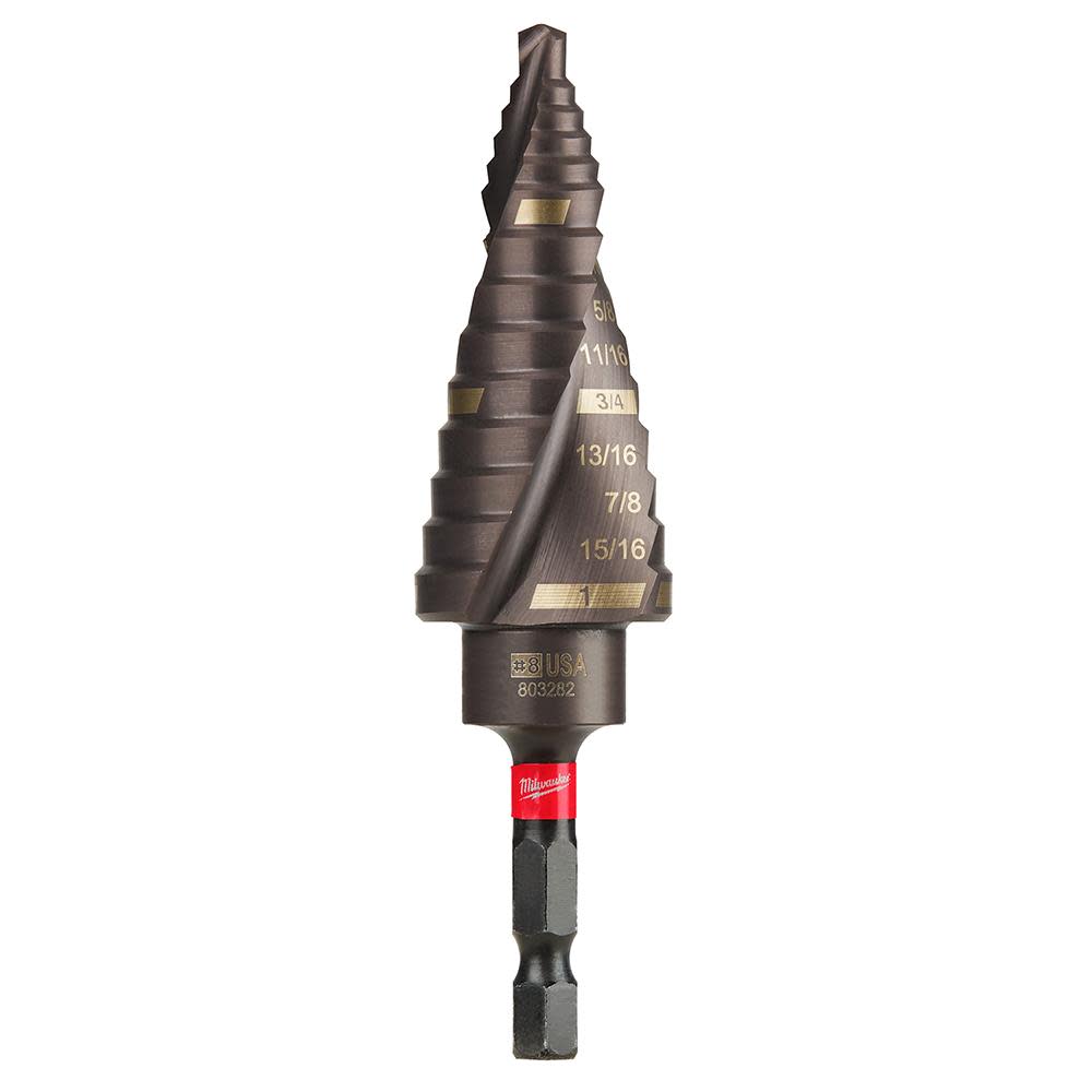 Milwaukee SHOCKWAVE Impact Duty Step Bit #8 1/8 – 1 in. - Ascmtools