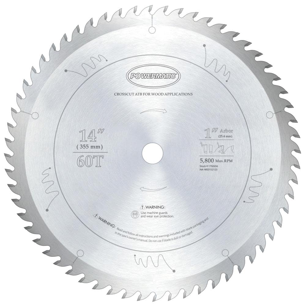 Powermatic 1460 Crosscut Circular Saw Blade - Ascmtools