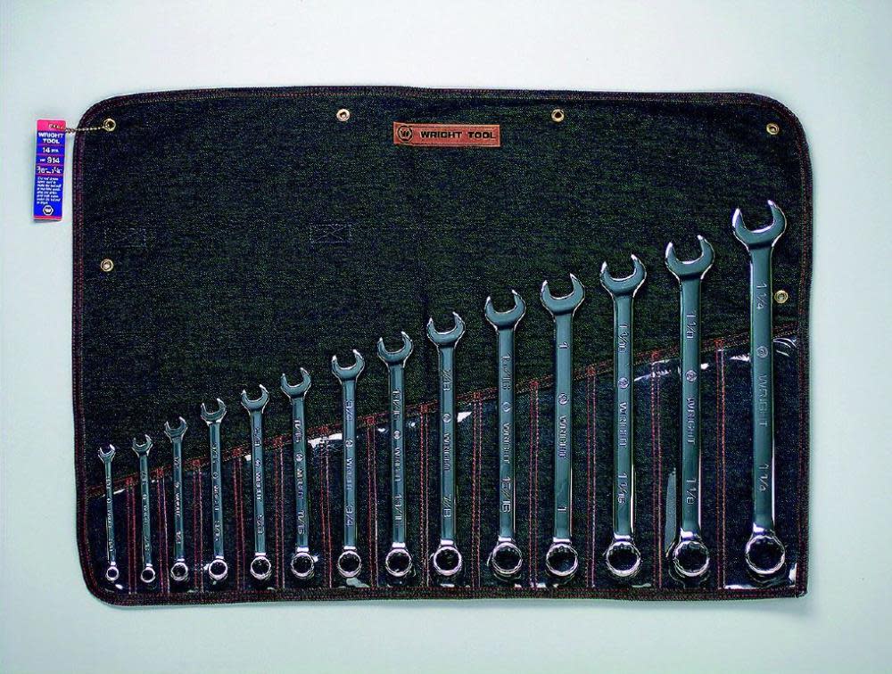 Wright Tool Combination Wrench Set 14 pc. 3/8 in. to 1-1/4 in. - Ascmtools