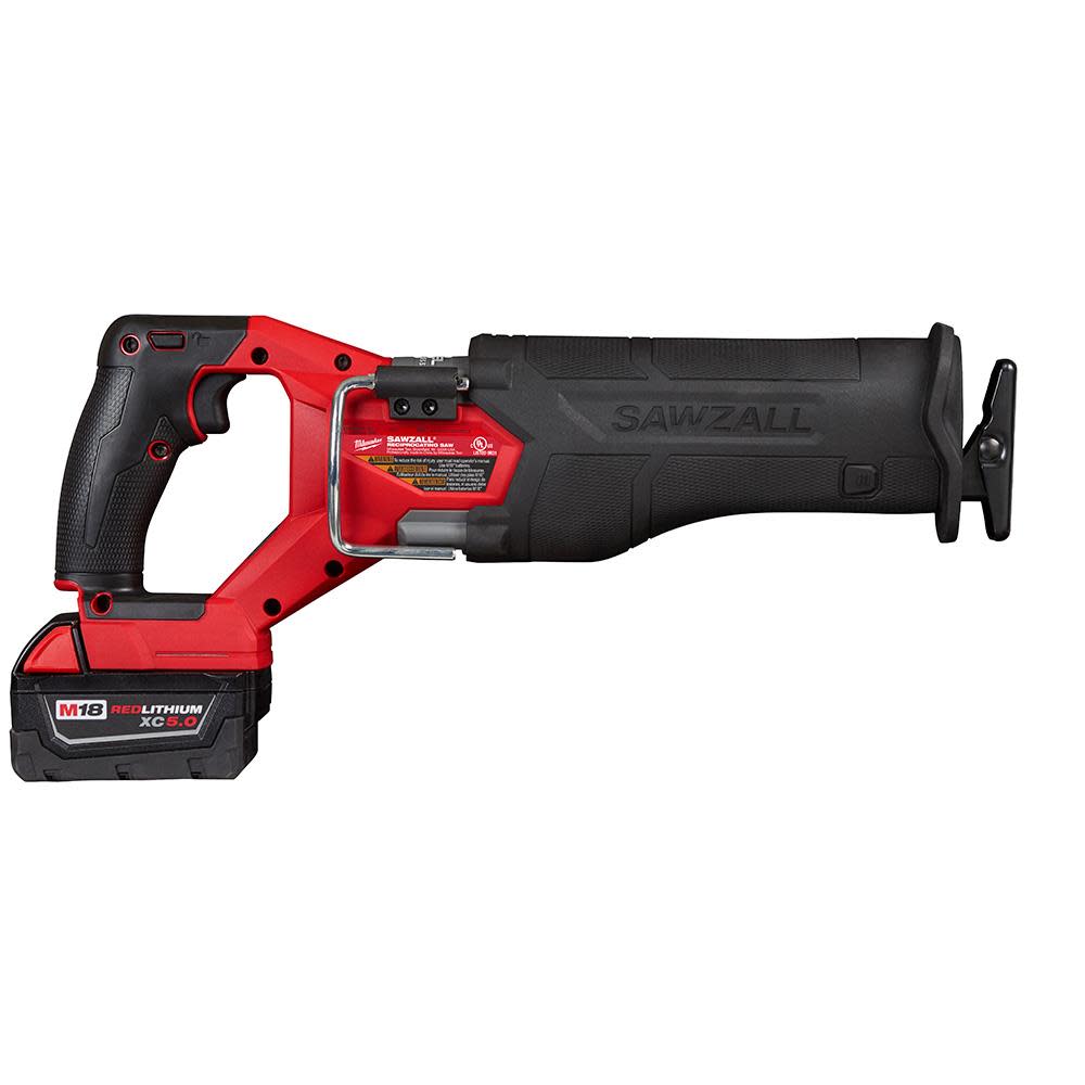 Milwaukee M18 FUEL SAWZALL Reciprocating Saw with ONE-KEY – 2 Battery XC5.0 Kit - Ascmtools