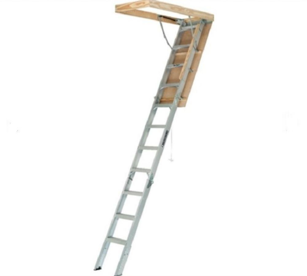 DEWALT Attic Ladder Aluminum 375# 25.5 x 54 7’8″-10’3″H - Ascmtools