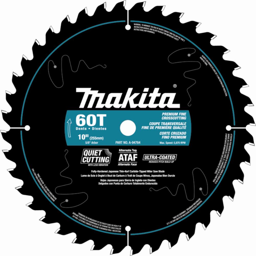 Makita 12 In. x 1 In. 80T Miter Saw Blade - Ascmtools