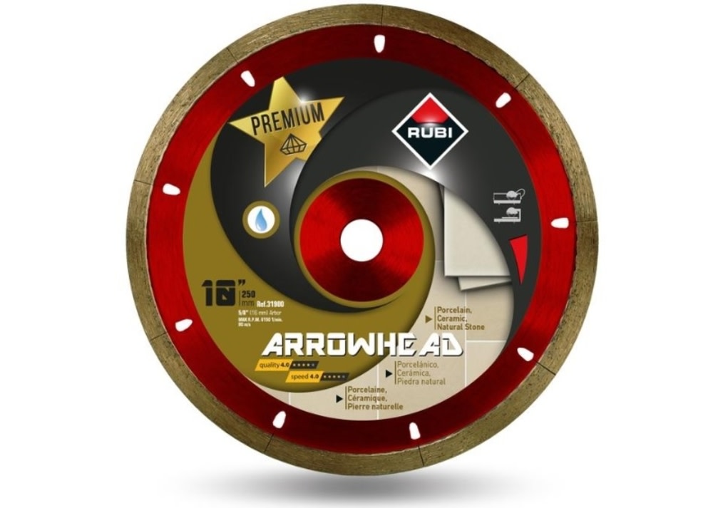 Rubi Tools Arrowhead 10 In. Premium Diamond Blade - Ascmtools