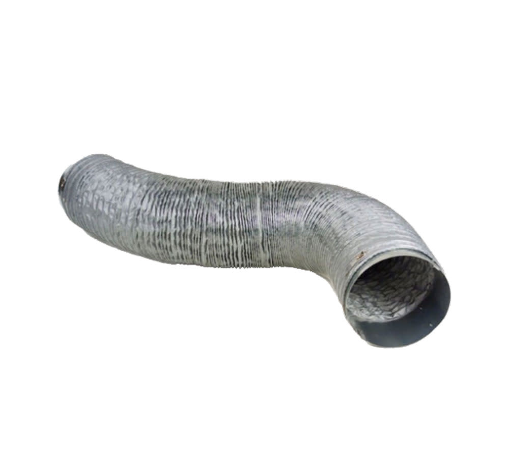 LB White 18 In. x 12 Ft. Gray Duct Kit with Duct Adapter & Clamp - Ascmtools