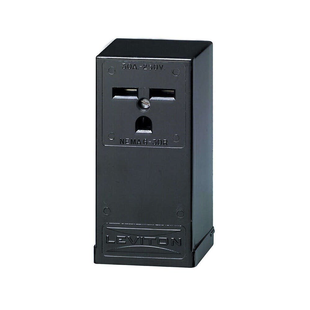Leviton Grounded Single Outlet Receptacle 30A 250V Black 2 Pole - Ascmtools