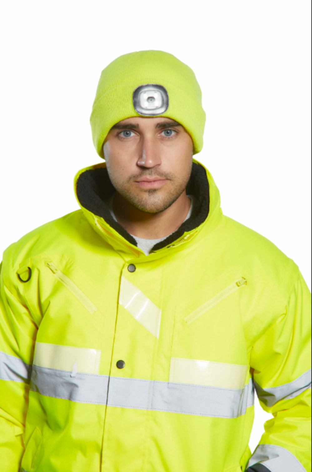 Portwest Yellow Rechargeable LED Beanie - Ascmtools