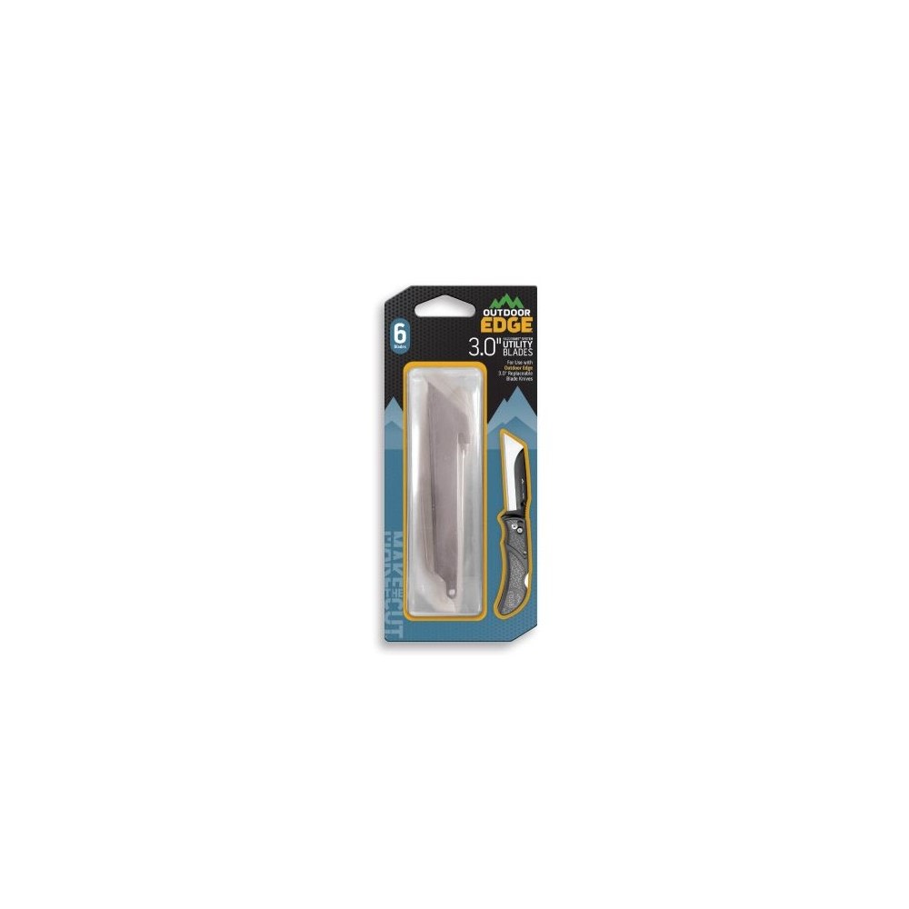 Outdoor Edge RazorSafe Utility Replacement Blade 3″ 6pk - Ascmtools