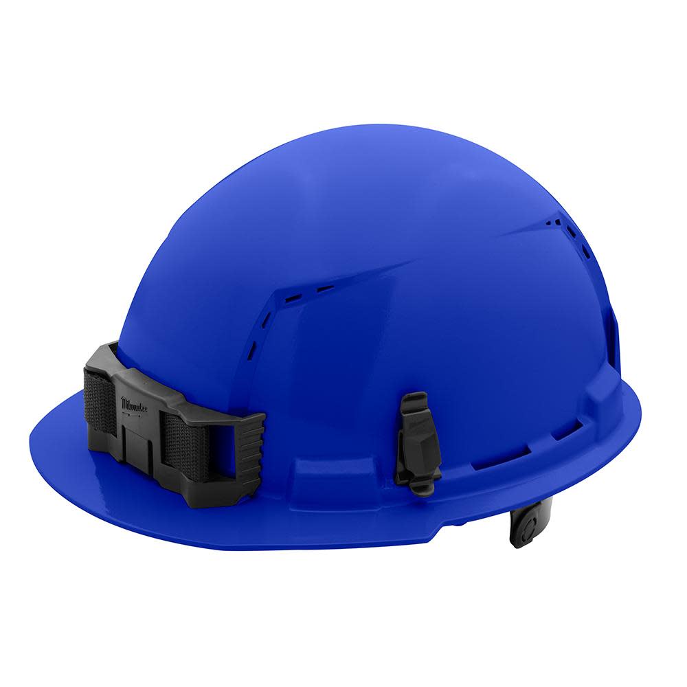 Milwaukee Blue Front Brim Vented Hard Hat with 6pt Ratcheting Suspension Type 1 Class C - Ascmtools