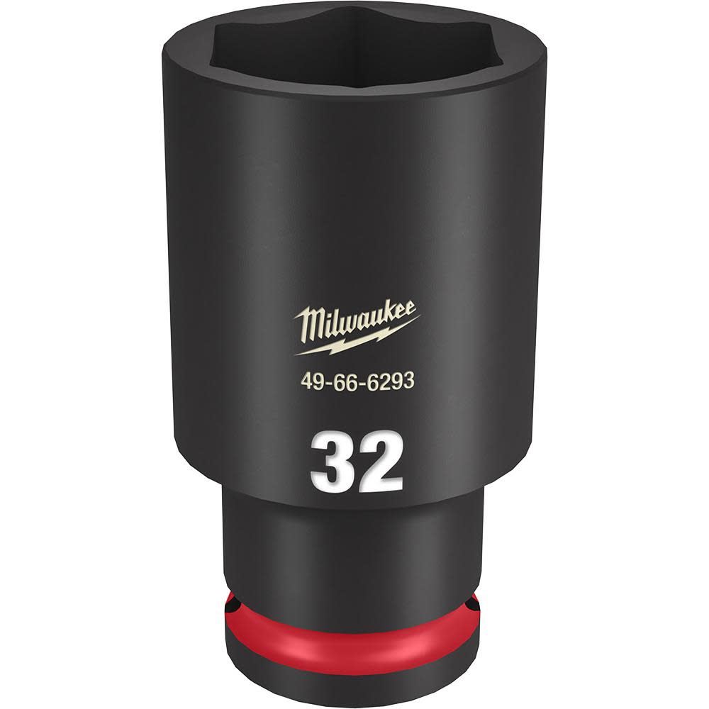 Milwaukee SHOCKWAVE Impact Duty Socket 1/2″ Drive 32MM Deep 6 Point - Ascmtools