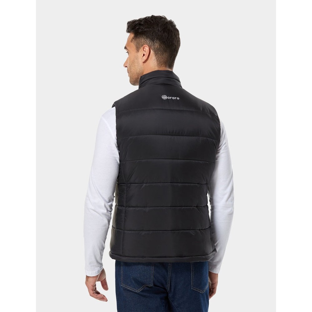 ORORO Mens Black Classic Heated Vest Kit 2X - Ascmtools