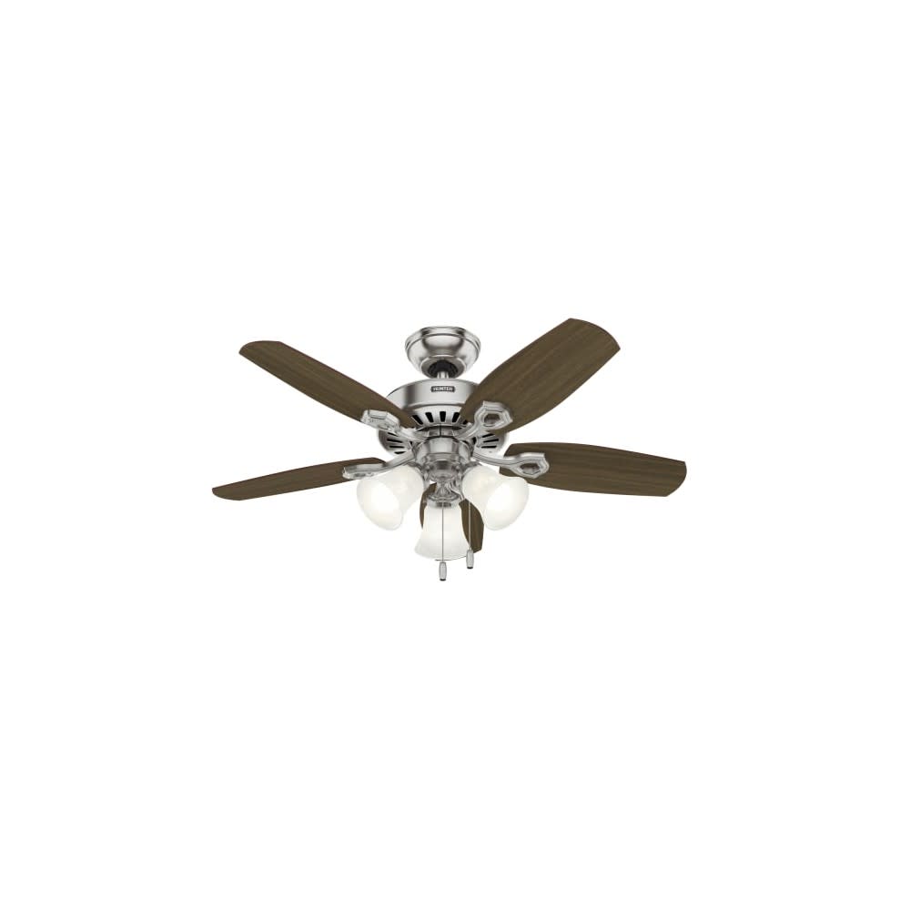 Hunter Fan Builder Ceiling Fan 42″ Brushed Nickel Brazilian Cherry - Ascmtools