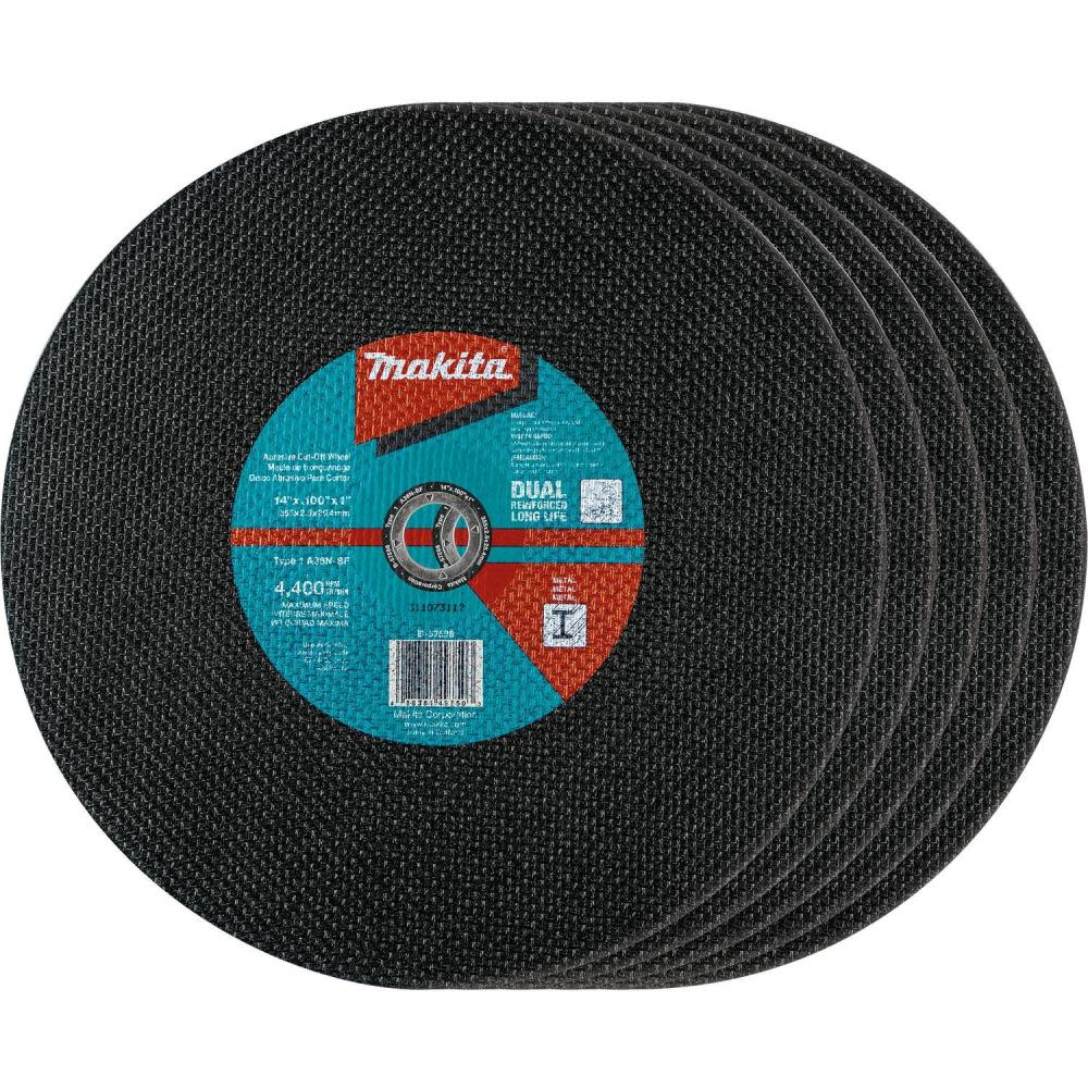 Makita 14″ x 1″ x 3/32″ Abrasive Cut-Off Wheel 5/pk - Ascmtools