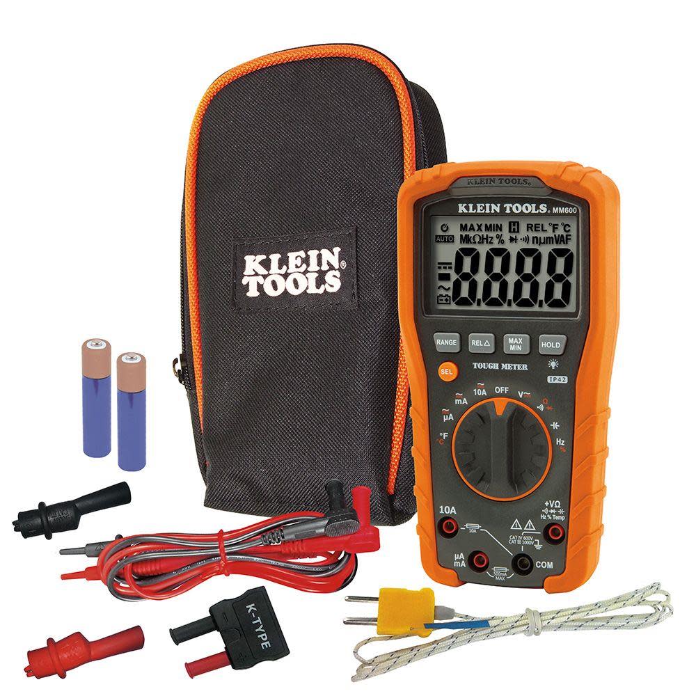 Klein Tools Digital Multimeter Auto-Range 1000V - Ascmtools
