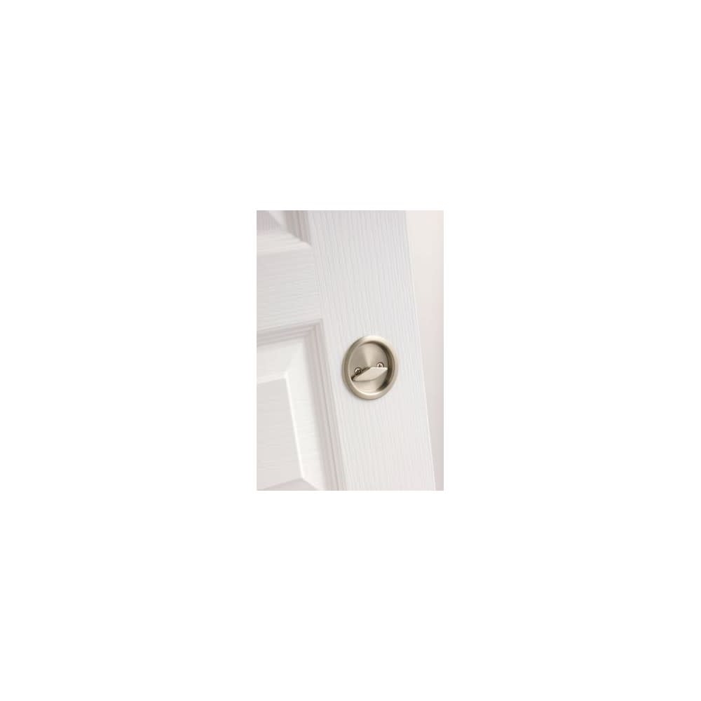 Kwikset Satin Nickel Round Pocket Door Privacy Lock - Ascmtools