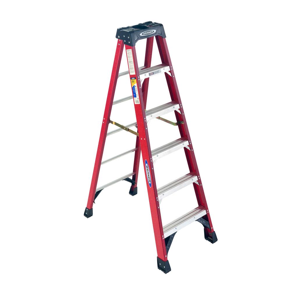 Werner 6 Ft. Type IAA Fiberglass Stepladder - Ascmtools