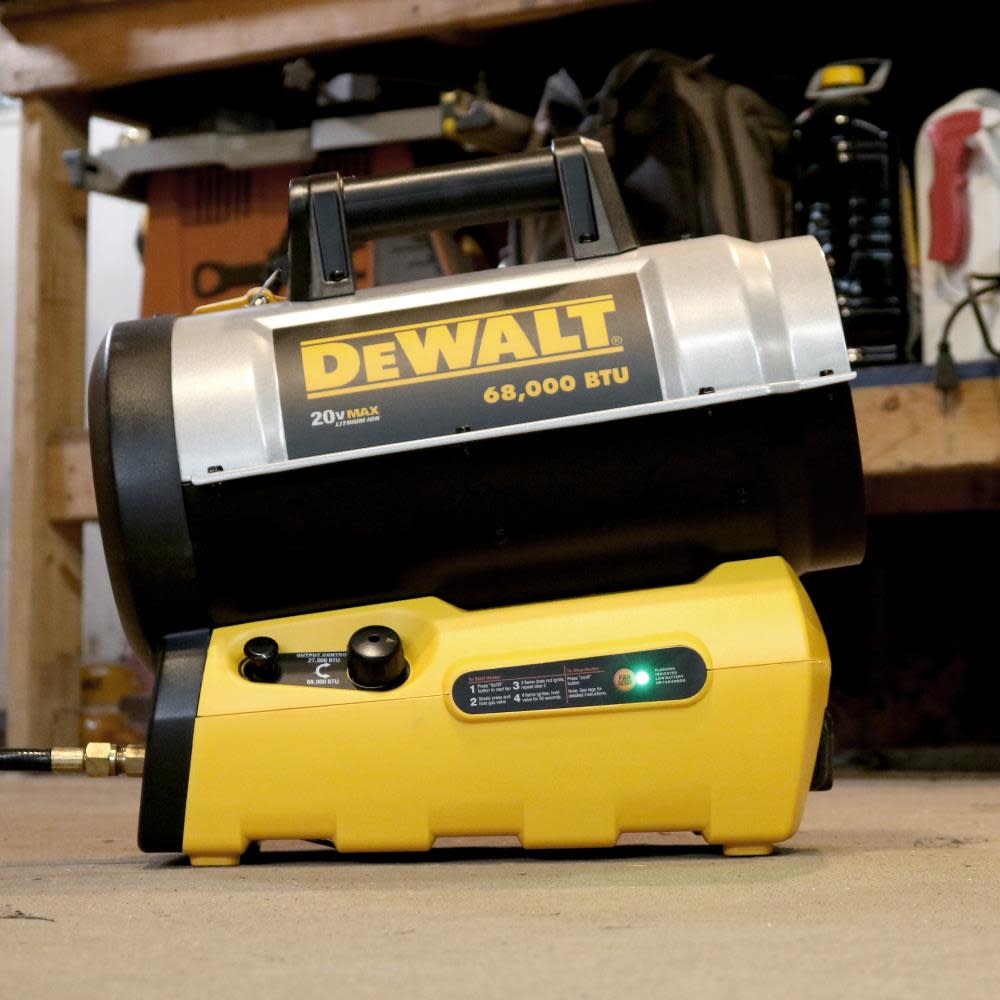 DEWALT 68000 BTU Cordless Portable Forced Air Propane Heater - Ascmtools
