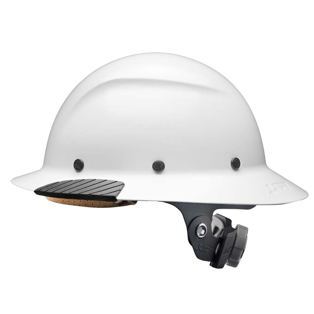 Lift Safety Hard Hat DAX White Carbon Fiber Full Brim - Ascmtools