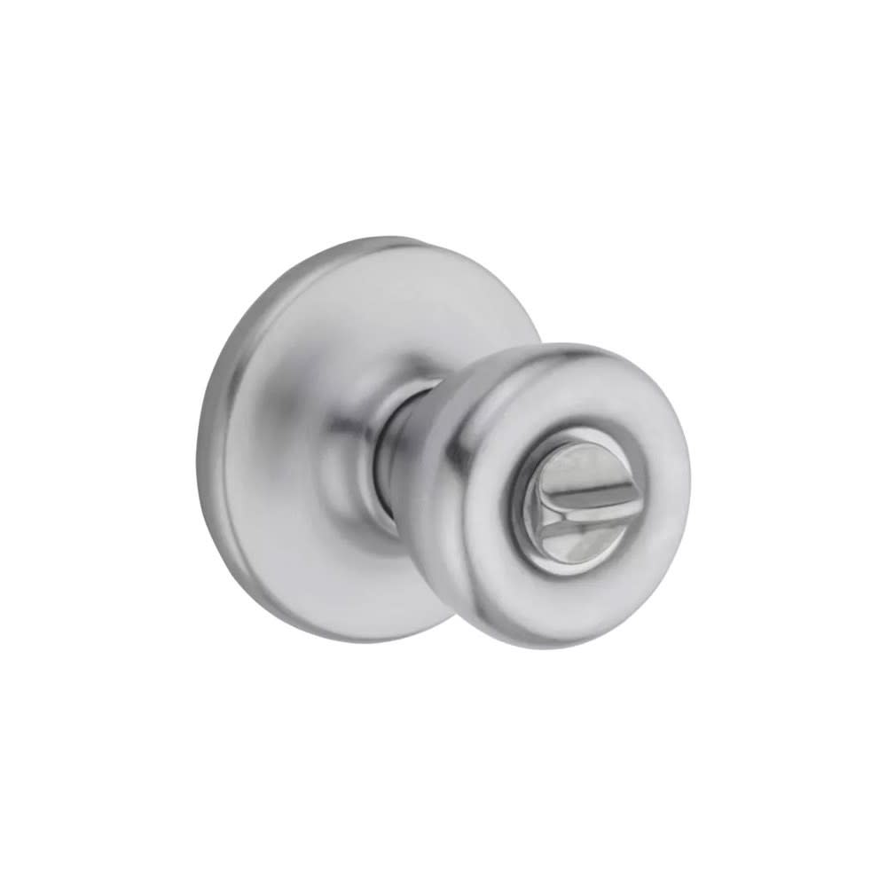 Kwikset Satin Chrome Bed/Bath Tylo Mobile Home Privacy Door Knob Set - Ascmtools