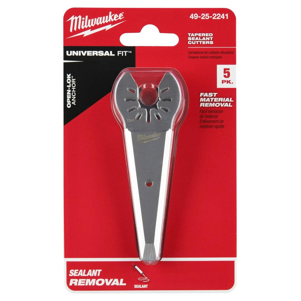 Milwaukee OPEN-LOK MUSHROOM SEALANT SCRAPER BLADE 5PK - Ascmtools