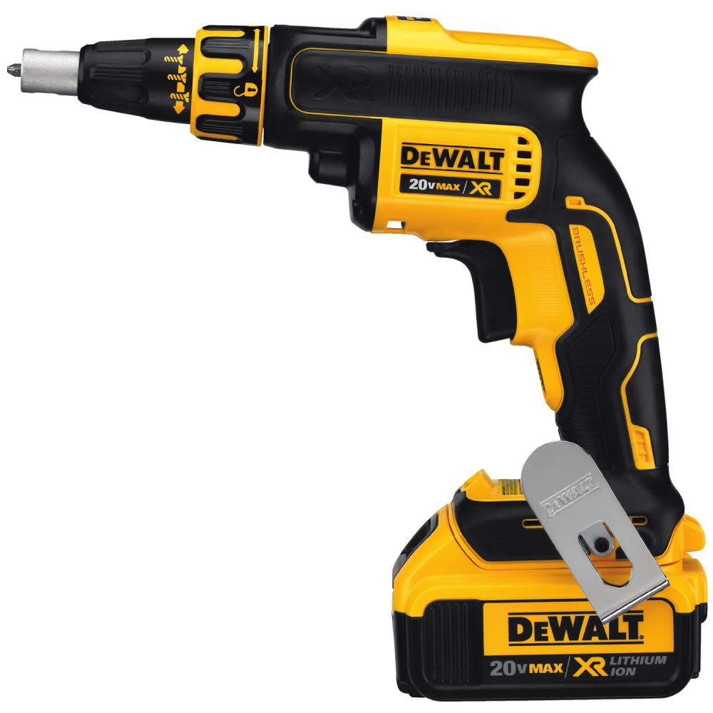 DEWALT 20 V MAX XR Li-ion Brushless Drywall Screwgun Kit (4.0Ah) - Ascmtools