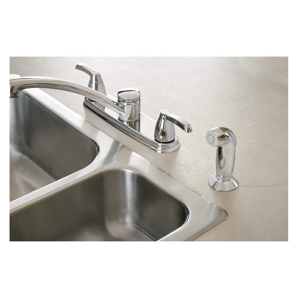Moen Adler Low Arc Kitchen Faucet with Optional Handles Chrome - Ascmtools