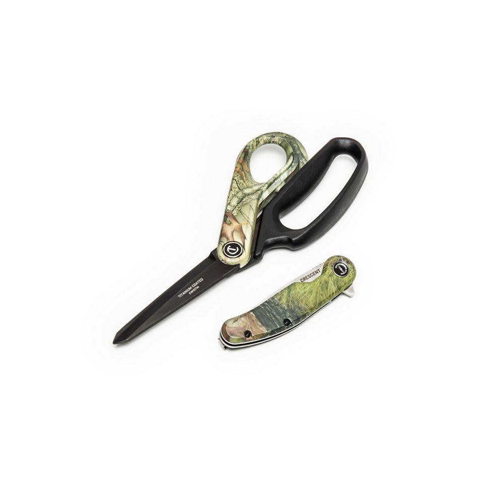 Crescent Wiss Pocket Knife and Shear Set Camo 2pc - Ascmtools
