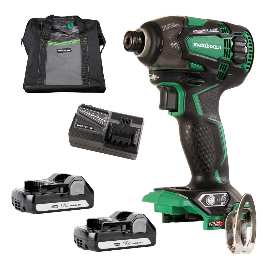 Metabo HPT 18V BL Triple Hammer Impact Driver Kit - Ascmtools