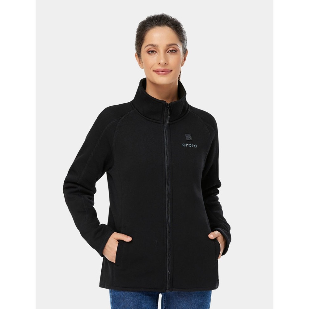 ORORO Womens Black Heated Fleece Jacket Kit 2X - Ascmtools
