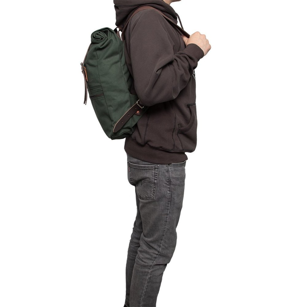 Duluth Pack 13 Liter Capacity Olive Drab Roll Top Scout Pack - Ascmtools