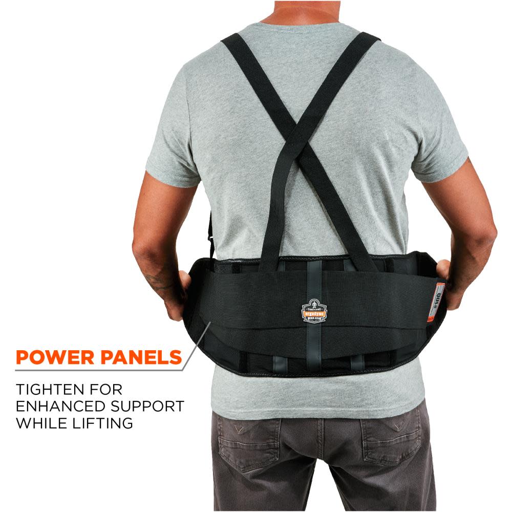 Ergodyne ProFlex 100 2XL Black Economy Back Support - Ascmtools