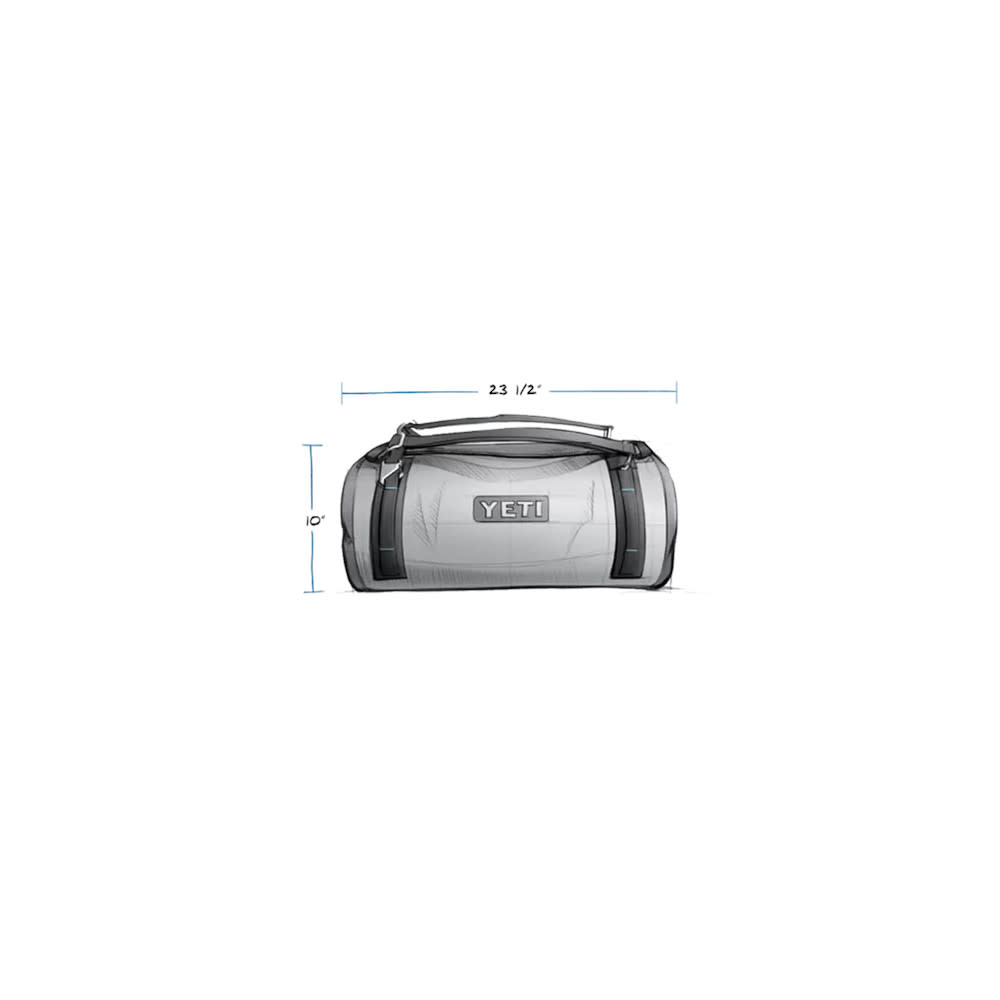 Yeti Storm Gray Panga 50L Submersible Duffle Bag - Ascmtools