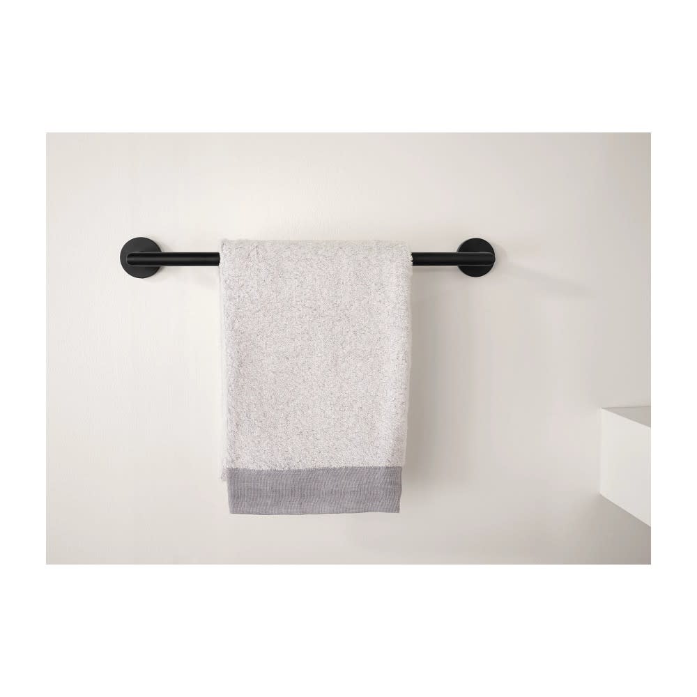 Moen Arlys Towel Bar Matte Black Stainless Steel 18″ - Ascmtools