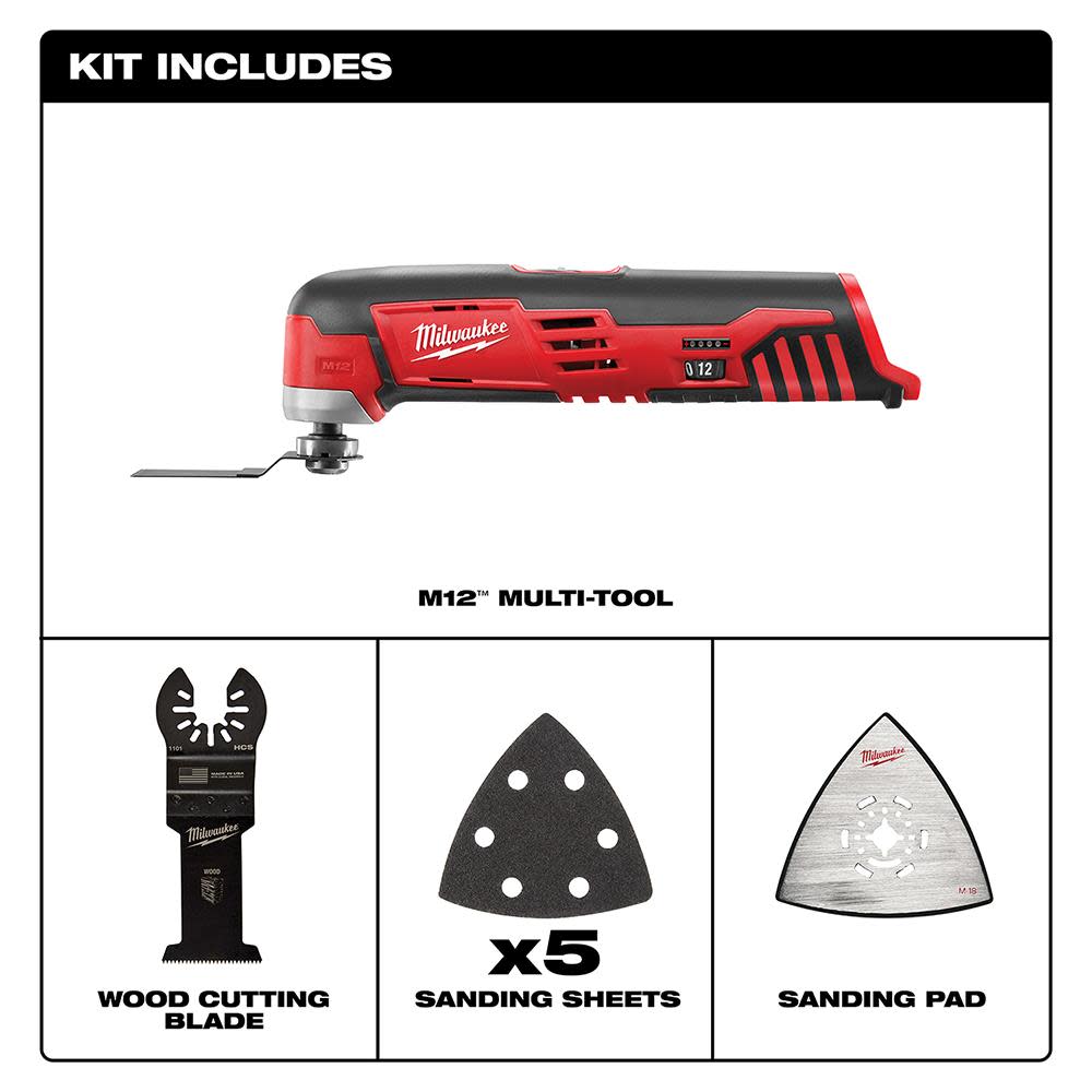 Milwaukee M12 Cordless Lithium Ion Multi Tool Bare Tool - Ascmtools