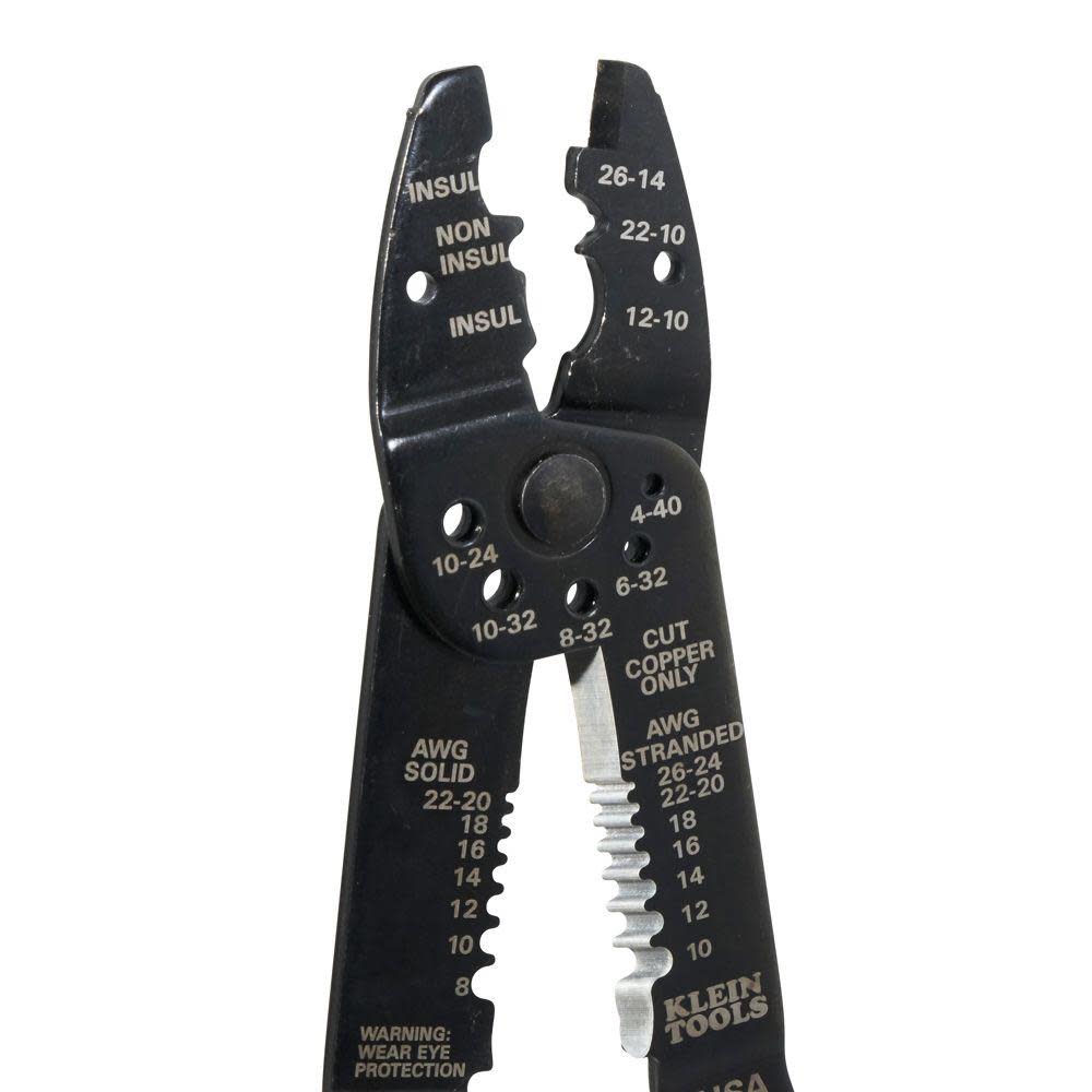 Klein Tools Electricians Crimper Stripper Wire Cutter Multi Tool 8-22 AWG - Ascmtools