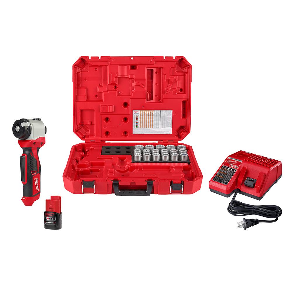 Milwaukee M12 Cable Stripper Kit with 17 Cu THHN / XHHW Bushings - Ascmtools
