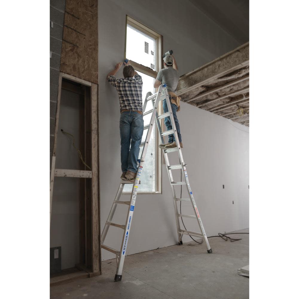 Werner 22 Ft. Reach Height Type IA Aluminum Multi-Position Ladder - Ascmtools