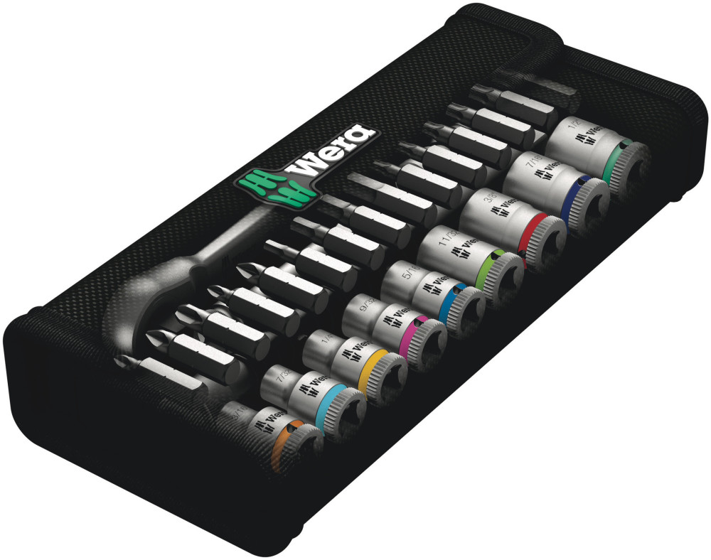 Wera Tools 28pc 1/4″ Drive 8100 SA 11 Zyklop Metal Ratchet Set - Ascmtools