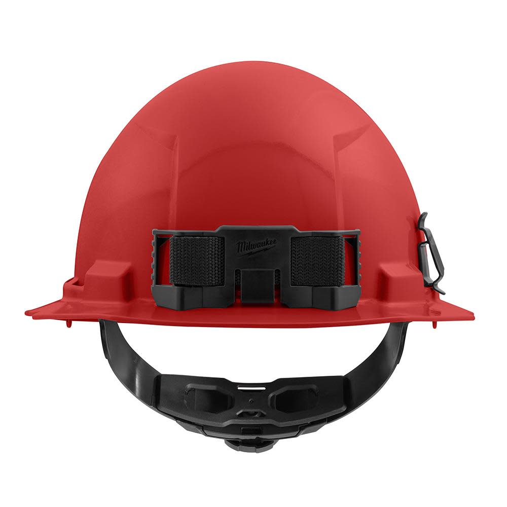 Milwaukee Red Full Brim Hard Hat with 4pt Ratcheting Suspension Type 1 Class E - Ascmtools