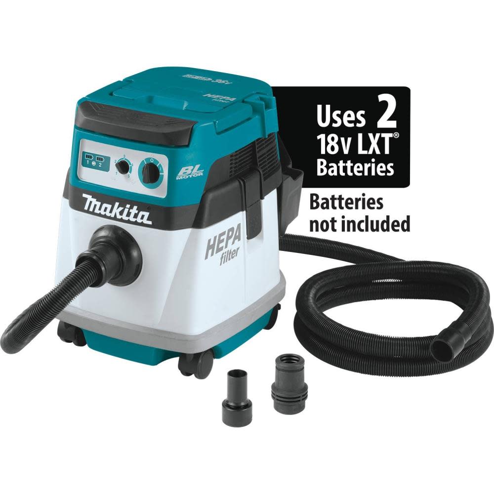 Makita 18V X2 LXT 36V 4 Gallon HEPA Dry Dust Extractor Bare Tool - Ascmtools