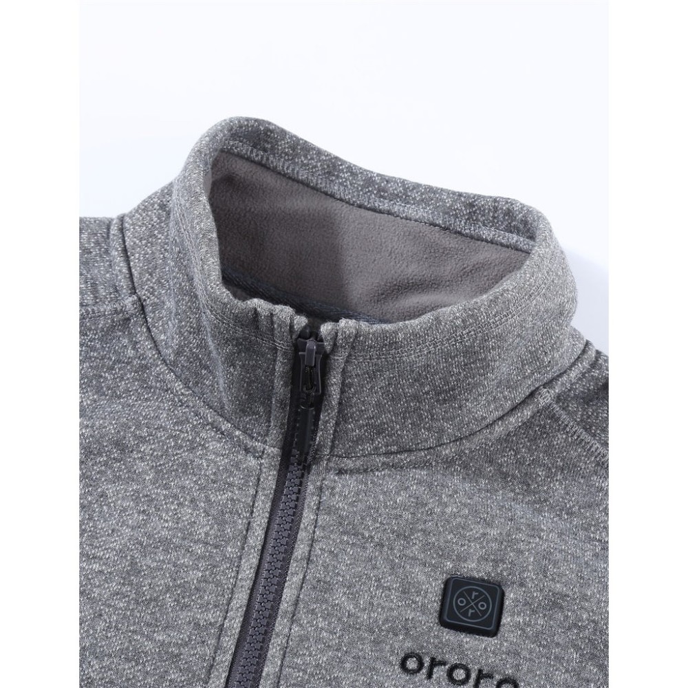 ORORO Womens Flecking Gray Heated Fleece Jacket Kit 2X - Ascmtools
