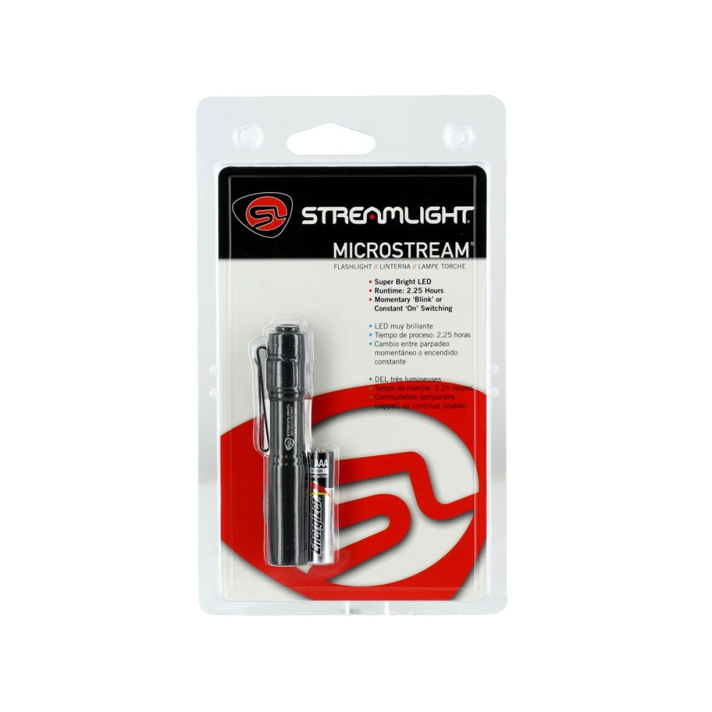 Streamlight Flashlight Black C4 LED 1AA Microstream Handheld - Ascmtools