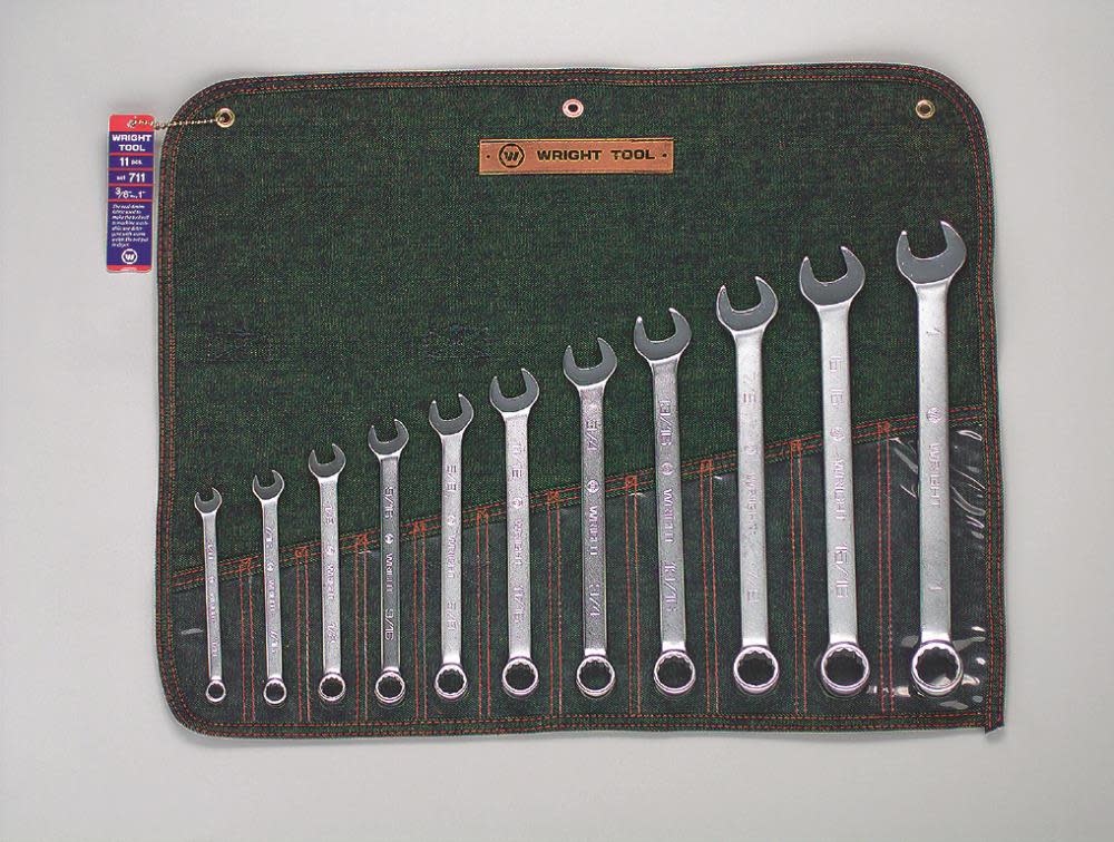 Wright Tool 11 pc. Combination Wrench Set 3/8 to 1 In. 12 pt - Ascmtools