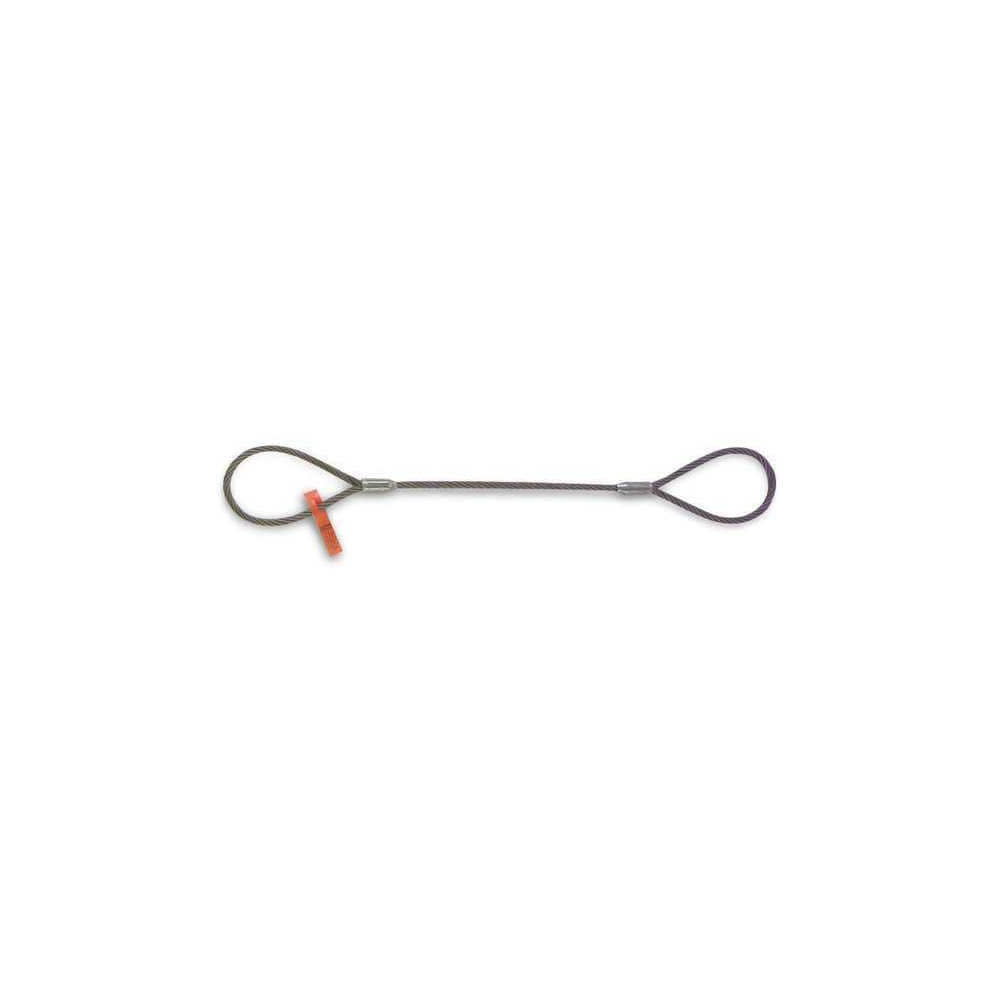 Lift-All 1/2 In. x 12 Ft. Eye & Eye 6 x 19 Permaloc Wire Rope Sling - Ascmtools