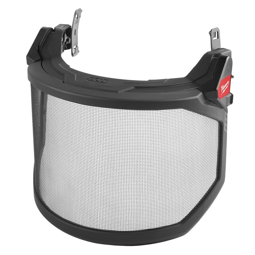 Milwaukee BOLT Full Face Shield Metal Mesh Compatible with Safety Helmets & Hard Hats - Ascmtools