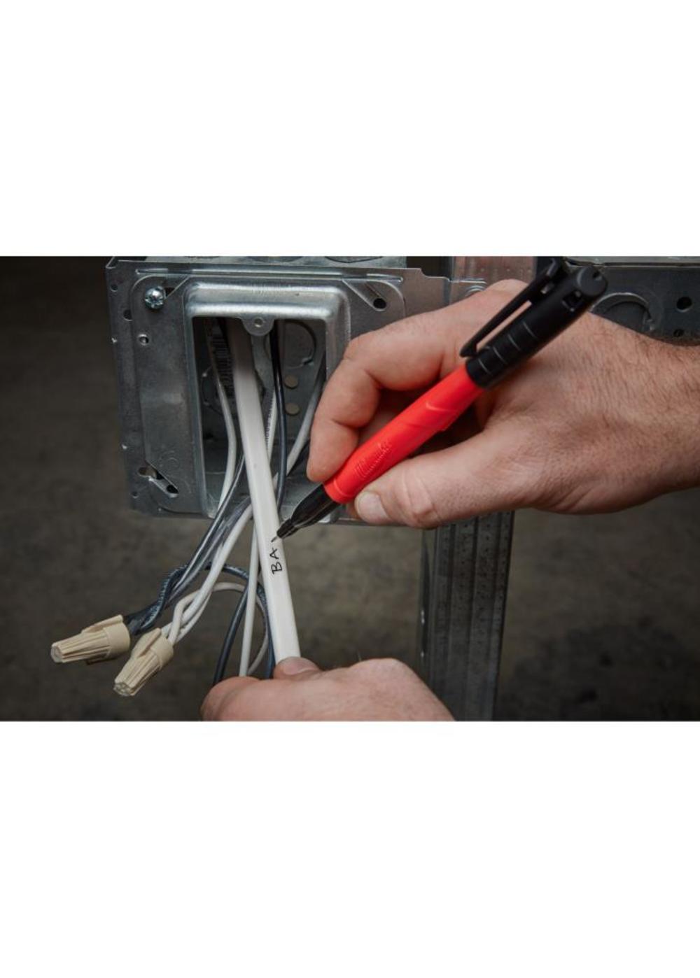 Milwaukee 12 pk INKZALL Black Ultra Fine Point Markers - Ascmtools