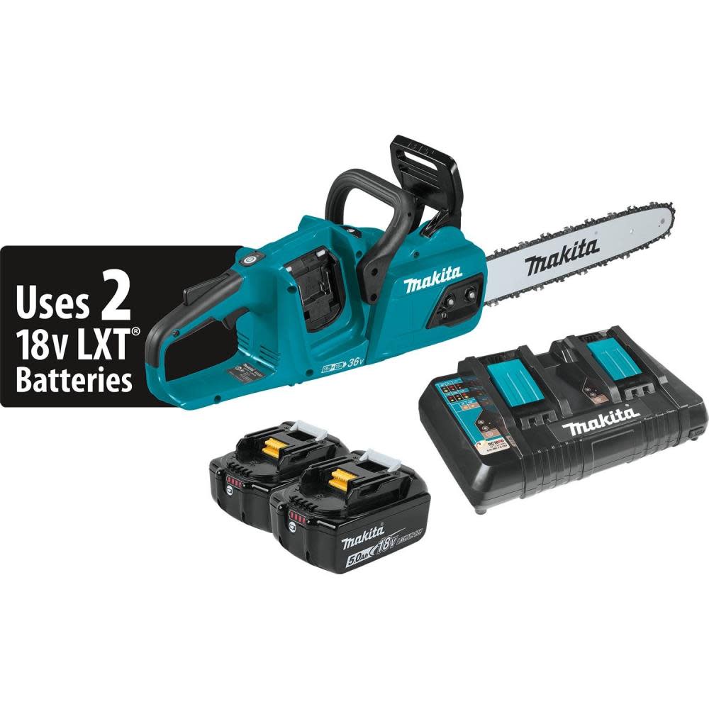 Makita 18V X2 (36V) LXT Lithium-Ion Brushless Cordless 14″ Chain Saw Kit (5.0Ah) - Ascmtools