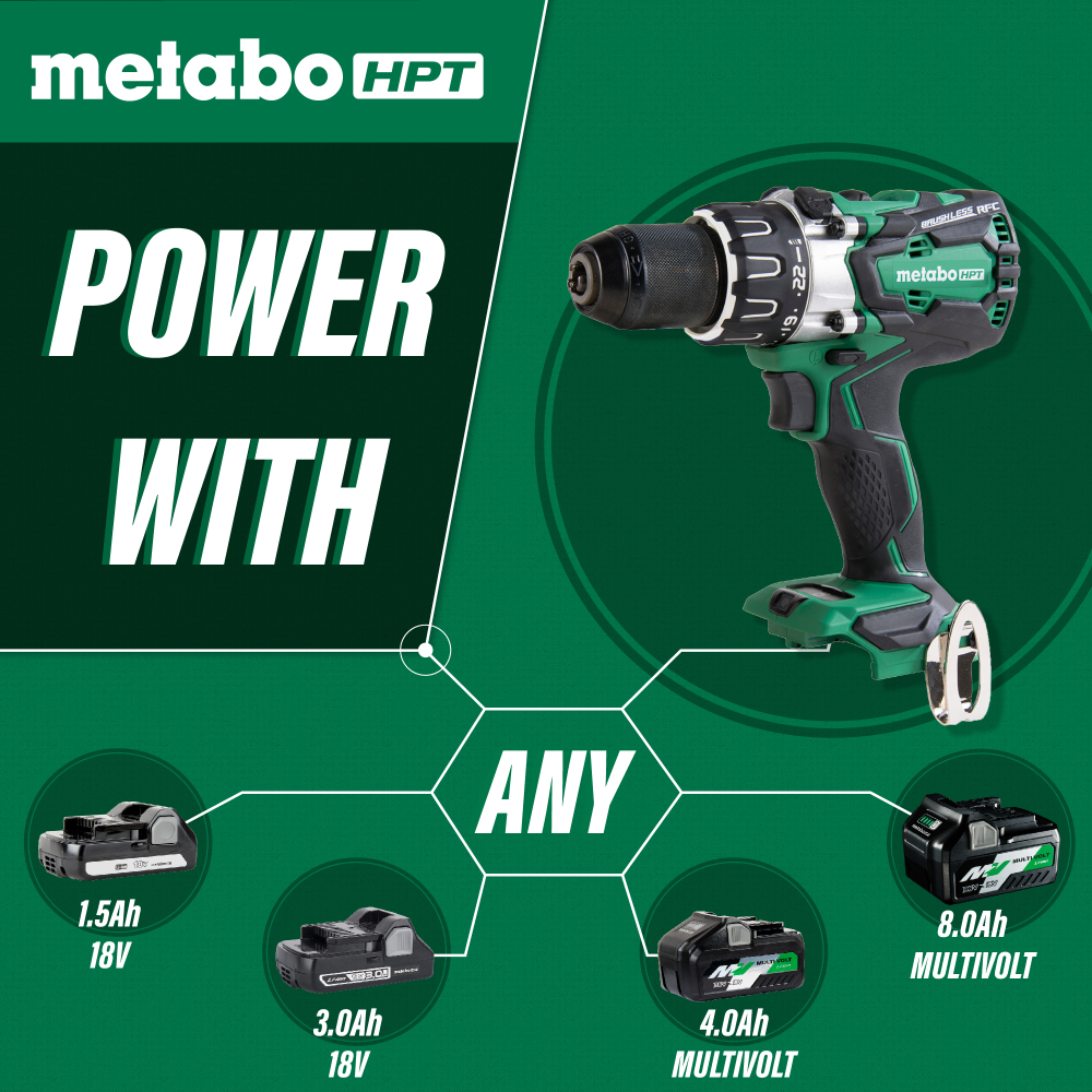 Metabo HPT 18 Volt Brushless Driver Drill Bare Tool - Ascmtools